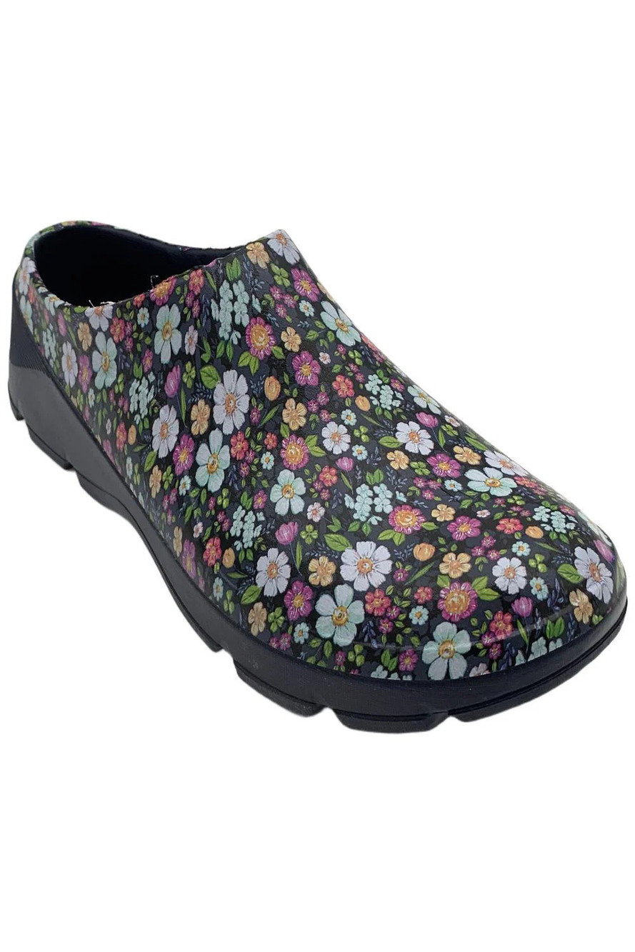 Joybees Women's Grove Garden Clog Navy Floral - Medium